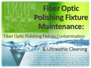 Fiber Optic Polishing Fixture Maintenance Ultrasonic Cleaning