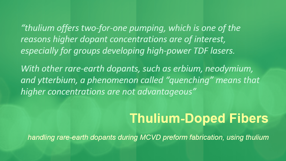 thulium doped fibers
